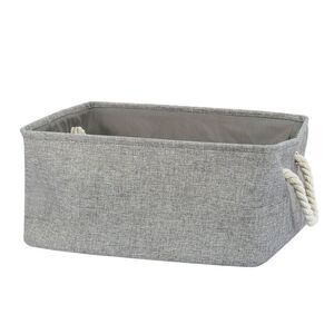 Fabric Storage Bin Basket Closet Blanket Box Container Organizer Gray